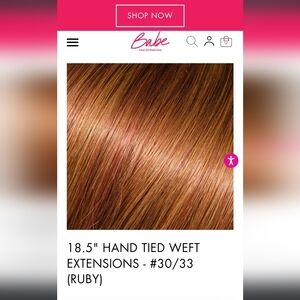 18.5 babe hand tied weft hair extensions